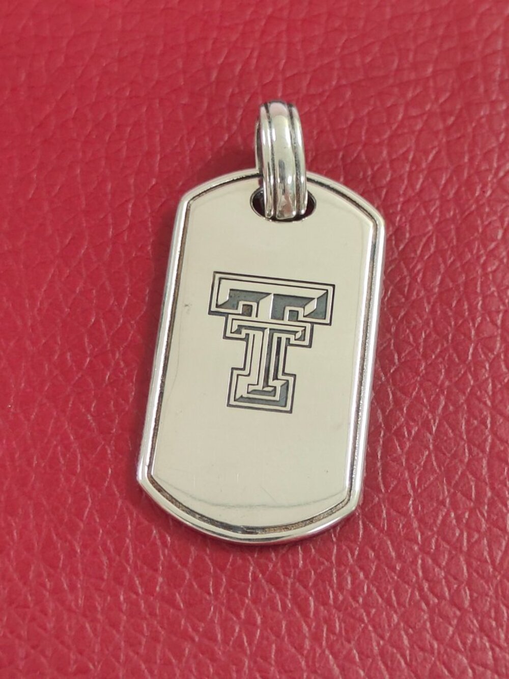 James Avery Texas Tech University Classic Tag Pendant with box